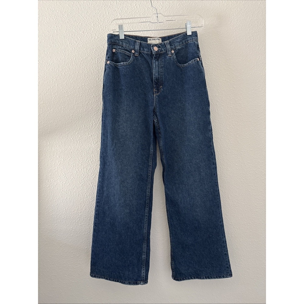 We The Free Tinsley Baggy Mid Rise Straight Leg Women's Jeans Size 26 Denim